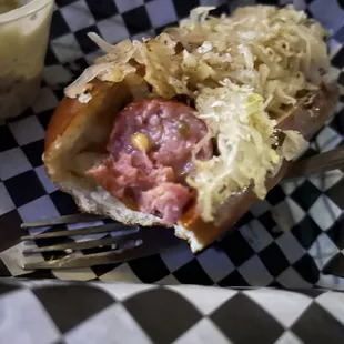 Cheddar jalapeño sausage and potato salad