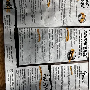 Bottlehouse 42 food menu...located inside the taproom.