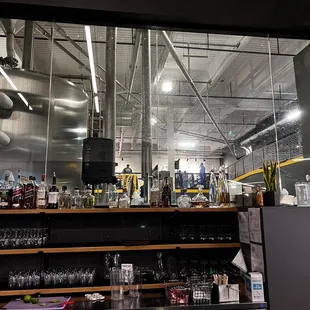 a view of the inside of a brewery
