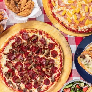 pizza, food