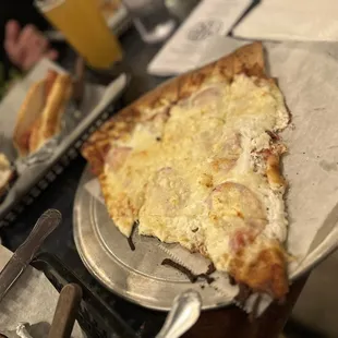a slice of cheese pizza