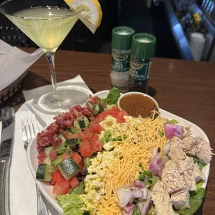 Cobb Salad 1/2 portion with balsamic vinaigrette (not honey mustard per menu)