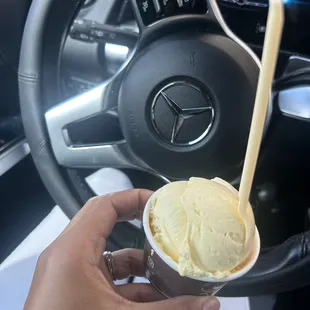 Cake batter ice cream