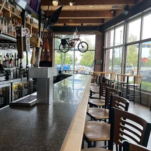 Inside bar area looking east.