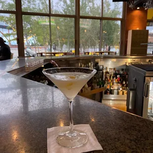 Martini and the Seared Tuna Tower is always delicious. Bacon Wrapped Scallops awesome combination