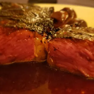 Rare cooked perfectly