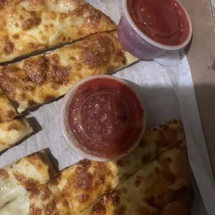 Cheese sticks no longer melted and cheesy