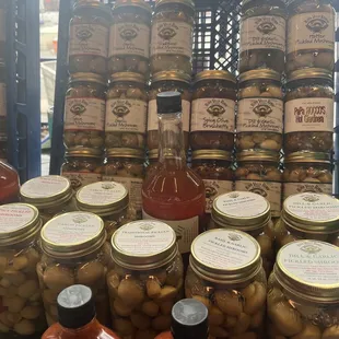 jars of pickled olives