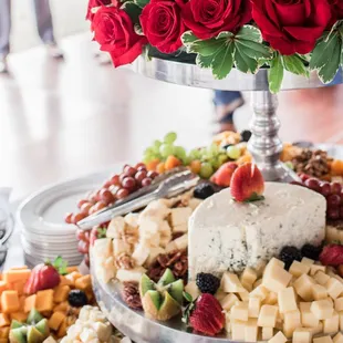 Cheese and fruit platter extraordinaire