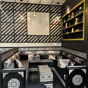 interior, sushi and sashimi