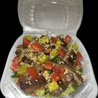 Persian halal Chicken kabob salad