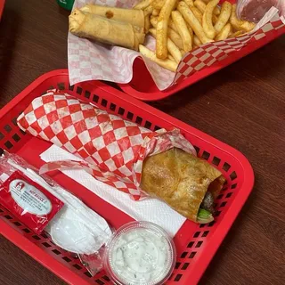 Double Kabob Mim Roll Meal