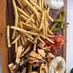 Chicken shawarma plate