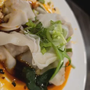 Spicy pork dumplings