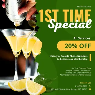 a martini being poured into a martini glass