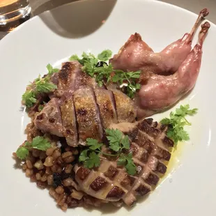 &quot;vermont quail&quot; cherry, foie gras, farrow