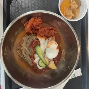 Spicy Cold Noodle with Raw Fish