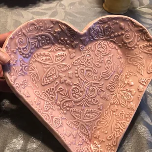 Heart designed dish