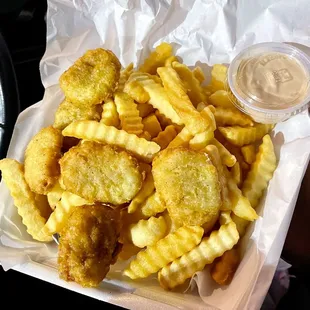 Chicken nuggets and fries