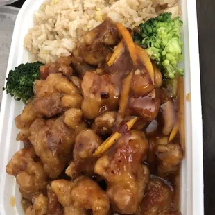 Orange Chicken.  I already ate the egg roll