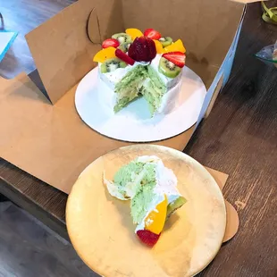 Durian pandan cake - very yummy and not overwhelmingly sweet, would recommend!