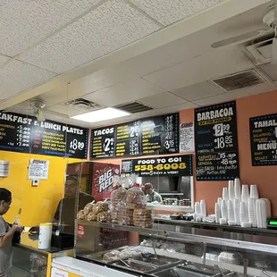 Inside and menu