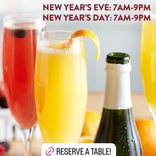 Mimi&apos;s Hours: 
NEW YEAR&apos;S EVE   7AM-9PM
NEW YEAR&apos;S DAY  7AM-9PM