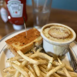French Onion Cup with Tuna Melt.