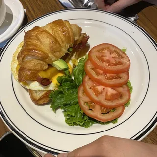 Eggs & Bacon Croissant Sandwich