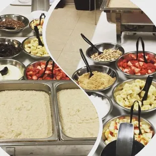 a variety of food items