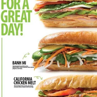 two sub sandwiches