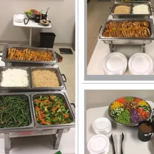 a variety of food items