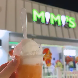 Coconut &amp; passion fruit ice