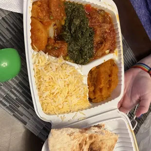 a close up of a tray of food