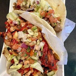 two kinds of turf tacos