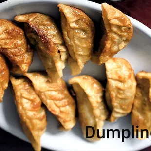 dumplings and dipping sauce