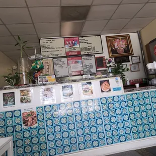 Menu and counter