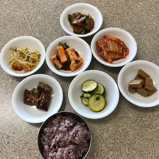 All the sides that come with Bulgogi