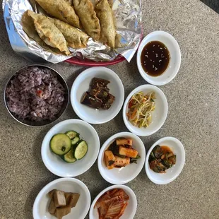 Potstickers n pickled goodies
