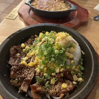 Sizzling Pork Belly Pepper Rice