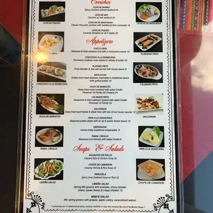 the menu
