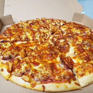 a pizza in a box