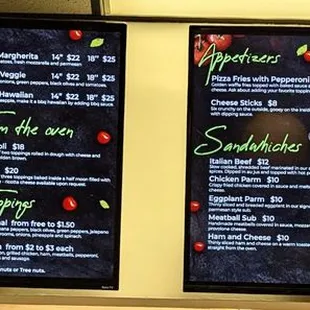 Menu board