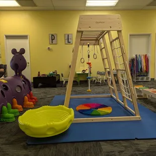 Preschooler climbing structure