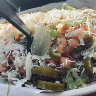 Loaded Jerk Chicken Tacos Fries