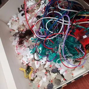 Make your own necklace or key chain to take home :)