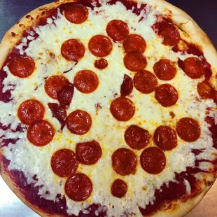 a pepperoni pizza