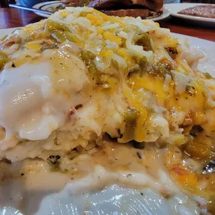 Southwest biscuits and gravy (no egg of course).