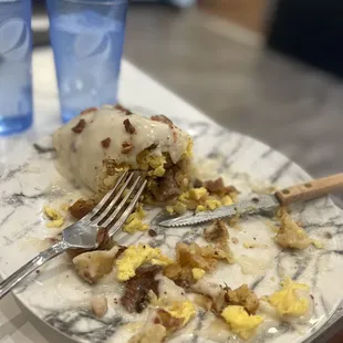 Almost finished with burrito lol