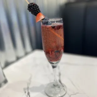 Mixed berry mimosa